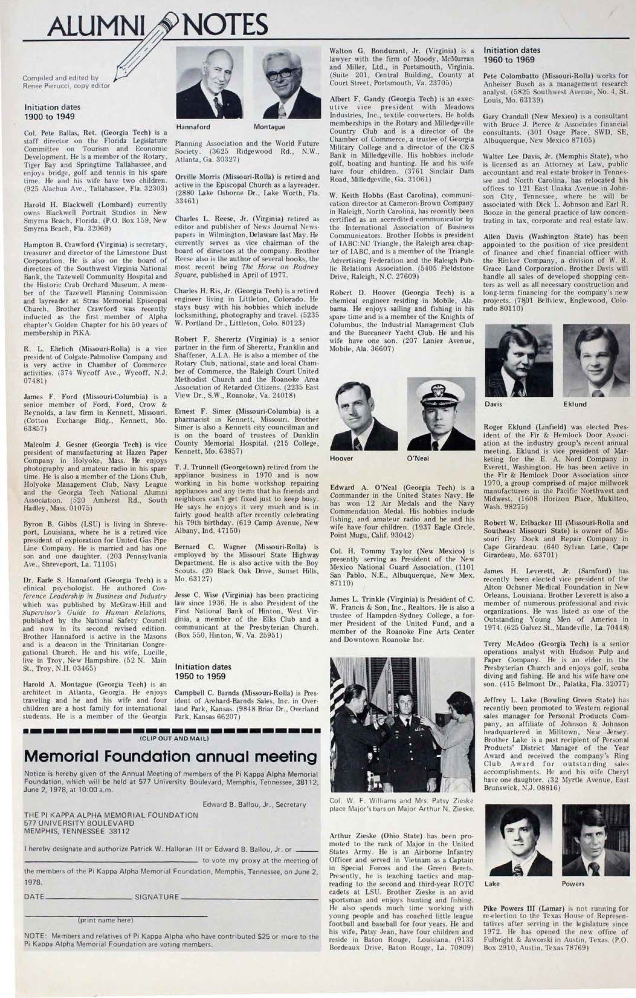 Alumni Notes, June 1978